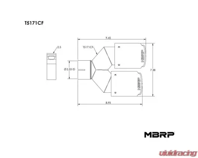 MBRP Exhaust Tail Pipe Tip - T5171CF
