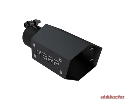 MBRP Black Coated 4" O.D. Dual Wall Angled, 2.5" Inlet, 8" Length Exhaust Tip - T5173BLK
