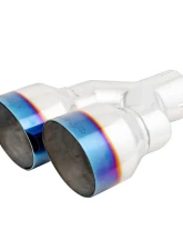 MBRP 2.5" ID Dual 4" OD Out Staggered Left 9.5" | Right 9" Length Single Wall Burnt End Exhaust Tip                                     - T5177BE - Image 2