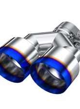 MBRP 2.5" ID Dual 4" OD Out Staggered Left 9.5" | Right 9" Length Single Wall Burnt End Exhaust Tip                                     - T5177BE - Image 5