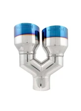 MBRP 2.5" ID Dual 4" OD Out Staggered Left 9" | Right 9.5" Length Single Wall Burnt End Exhaust Tip                                     - T5178BE - Image 2