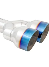 MBRP 2.5" ID Dual 4" OD Out Staggered Left 9" | Right 9.5" Length Single Wall Burnt End Exhaust Tip                                     - T5178BE - Image 3