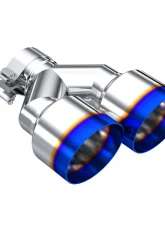 MBRP 2.5" ID Dual 4" OD Out Staggered Left 9" | Right 9.5" Length Single Wall Burnt End Exhaust Tip                                     - T5178BE - Image 5