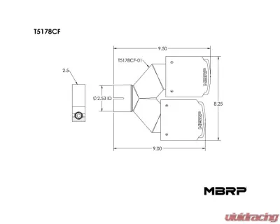 MBRP Exhaust Tail Pipe Tip - T5178CF