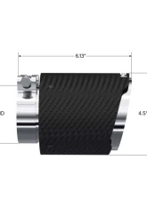 MBRP 3" ID 4.5" OD OUT 6.13" Length Dual Wall Carbon Fiber Exhaust Tip                                     - T5180CF - Image 4
