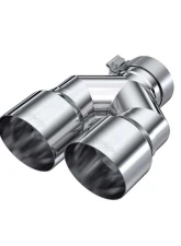 MBRP 3" ID 4" OD Dual OUT Staggered Left 9.87" | Right 9.37" Length Single Wall Exhaust Tip                                     - T5182 - Image 3