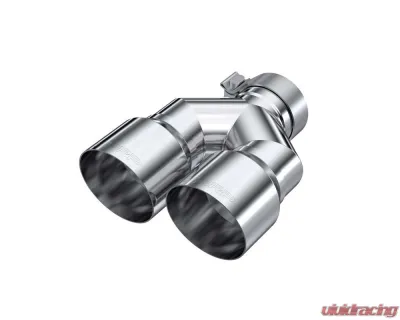 MBRP 3" ID 4" OD Dual OUT Staggered Left 9.87" | Right 9.37" Length Single Wall Exhaust Tip - T5182