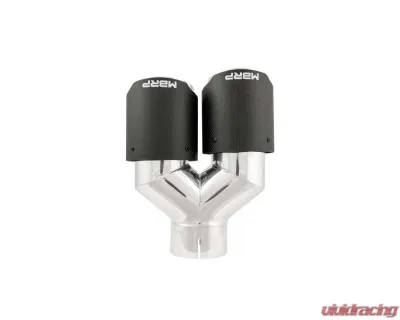 MBRP 3" ID Dual 4" OD OUT Staggered Left 9.87" | Right 9.37" Length Dual Wall Carbon Fiber Exhaust Tip - T5182CF