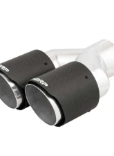 MBRP 3" ID Dual 4" OD OUT Staggered Left 9.87" | Right 9.37" Length Dual Wall Carbon Fiber Exhaust Tip                                     - T5182CF - Image 3