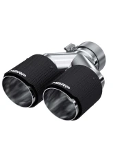 MBRP 3" ID Dual 4" OD OUT Staggered Left 9.87" | Right 9.37" Length Dual Wall Carbon Fiber Exhaust Tip                                     - T5182CF - Image 5