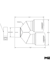 MBRP 3" ID 4" OD Dual OUT Staggered Left 9.87" | Right 9.37" Length Single Wall Exhaust Tip                                     - T5182 - Image 2