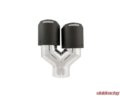 MBRP 3" ID Dual 4" OD OUT Staggered Left 9.37" | Right 9.87" Length Dual Wall Carbon Fiber Exhaust Tip - T5183CF