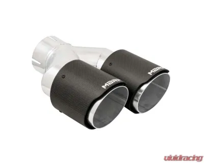 MBRP 3" ID Dual 4" OD OUT Staggered Left 9.37" | Right 9.87" Length Dual Wall Carbon Fiber Exhaust Tip - T5183CF