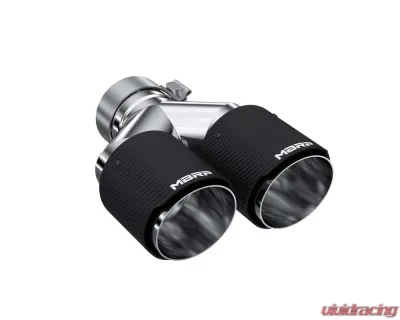 MBRP 3" ID Dual 4" OD OUT Staggered Left 9.37" | Right 9.87" Length Dual Wall Carbon Fiber Exhaust Tip - T5183CF