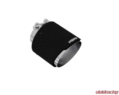 MBRP 3" ID 5" OD Out 6.13" Length Angle Cut Dual Wall Carbon Fiber Exhaust Tip - T5184CF