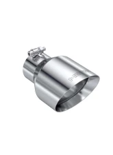 MBRP 3" ID 5" OD Out 8" Length Angle Cut Dual Wall Stainless Steel Exhaust Tip                                     - T5187 - Image 2