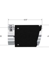 MBRP 3" ID 4" OD Out 6.13" Length Angle Cut Dual Wall Carbon Fiber Exhaust Tip                                     - T5188CF - Image 2