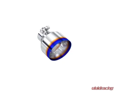 MBRP 2.5" ID 5" OD Out 6.5" Length Angle Cut Single Wall Burnt End Exhaust Tip - T5190BE