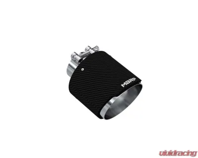 MBRP 2.5" ID 5" OD Out 6.5" Length Angle Cut Dual Wall Carbon Fiber Exhaust Tip - T5190CF