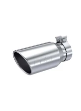 MBRP 4.5" OD 3.2" Inlet ID 10" Length T304 Stainless Steel Single Walled Angled Cut Rolled End Universal                                     - T5196 - Image 2