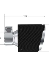 MBRP Exhaust Tip, 5in OD Out, 2.125in ID, 7.25in Length, Dual Wall, CF T304                                     - T5202CF - Image 2