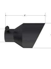 MBRP 8" Angle Cut Dual Wall Black-Coated Tip                                     - T5203BLK - Image 2