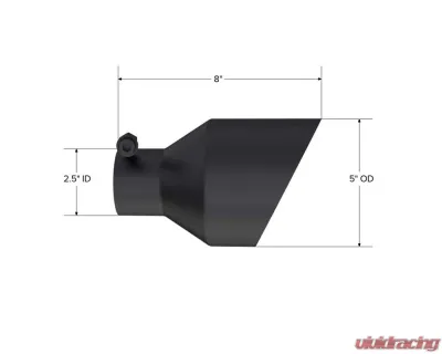 MBRP 8" Angle Cut Dual Wall Black-Coated Tip - T5203BLK