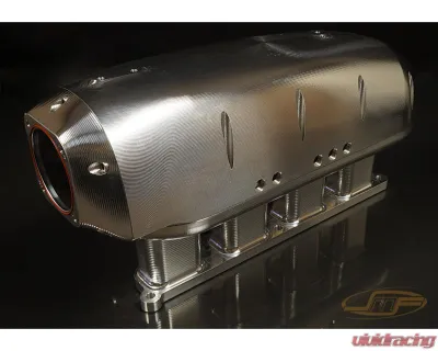 JM Fabrications Billet Intake Manifold Stock TB Flange w/ Port Injection Ford Ecoboost Mustang 2015+ - EBM-INTA-01-STK