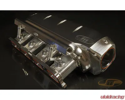 JM Fabrications Billet Intake Manifold Stock TB Flange w/ Port Injection Ford Ecoboost Mustang 2015+ - EBM-INTA-01-STK