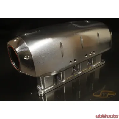 JM Fabrications 74mm Stock Bore Billet & OEM Map Sensor Adapter Intake Manifold w/ Port Injection Ford Ecoboost Mustang 2015+ - EBM-INTA-01-STK-MAP