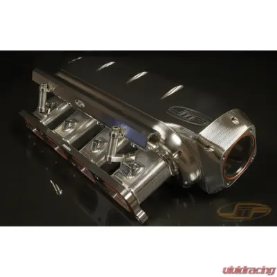 JM Fabrications 74mm Stock Bore Billet & OEM Map Sensor Adapter Intake Manifold w/ Port Injection Ford Ecoboost Mustang 2015+ - EBM-INTA-01-STK-MAP