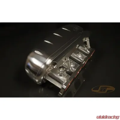 JM Fabrications 74mm Stock Bore Billet & OEM Map Sensor Adapter Intake Manifold w/ Port Injection Ford Ecoboost Mustang 2015+ - EBM-INTA-01-STK-MAP