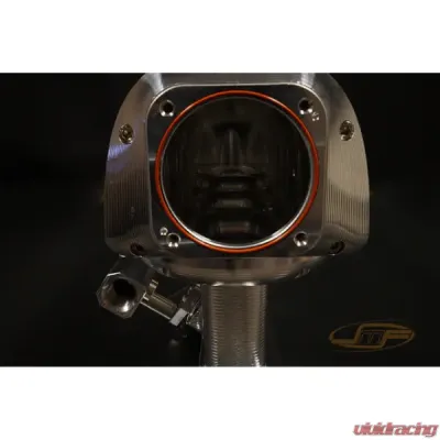 JM Fabrications 74mm Stock Bore Billet & OEM Map Sensor Adapter Intake Manifold w/ Port Injection Ford Ecoboost Mustang 2015+ - EBM-INTA-01-STK-MAP