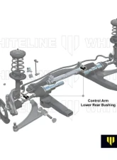 Whiteline Front Control Arm Lower Inner Rear Bushing Standard Replacement Nissan NX | Sentra | Pulsar 1991-2006                                     - W53430 - Image 2
