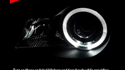 Spec-D Halo Projector Headlights (Black Housing/Smoked Lens) Ford Ranger 1998-2000                                     - LHP-RAN98SM-RS - Image 2