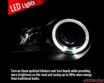 Spec-D Halo Projector Headlights (Black Housing/Smoked Lens) Ford Ranger 1998-2000 - LHP-RAN98SM-RS