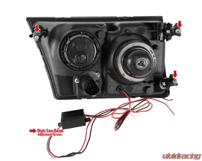 Spec-D Halo Projector Headlights (Black Housing/Smoked Lens) Ford Ranger 1998-2000 - LHP-RAN98SM-RS