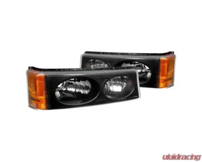 Spec D Black Crystal Turn Signal | Parking Lights Chevy Silverado 1500 | 2500 | 3500 2003-2006 - 2LB-SIV04JM-KS
