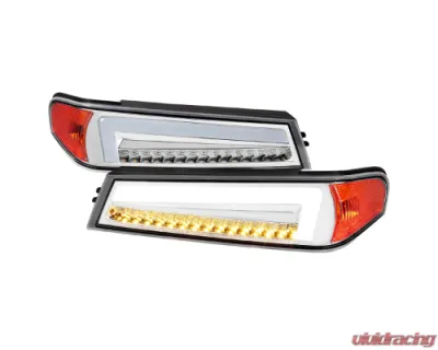 Spec-D Parking Lights Led Sequential Switchback Turn Signal Chrome Housing Clear Lens Chevrolet Colorado 2004-2012 - 2LC-COL04CLED-RS