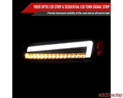 Spec-D Parking Lights Led Sequential Switchback Turn Signal Matte Black Housing Clear Lens Chevrolet Colorado 2004-2012 - 2LC-COL04JMLED-RS