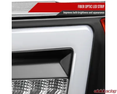 Spec-D Parking Lights Led Sequential Switchback Turn Signal Matte Black Housing Clear Lens Chevrolet Colorado 2004-2012 - 2LC-COL04JMLED-RS