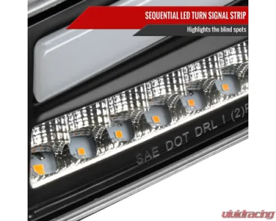 Spec-D Parking Lights Led Sequential Switchback Turn Signal Matte Black Housing Clear Lens Chevrolet Colorado 2004-2012 - 2LC-COL04JMLED-RS