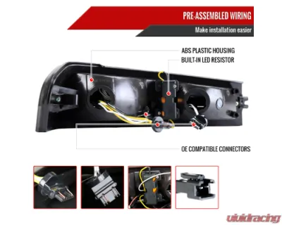 Spec-D Full LED Bumper Corner Signal Lights (Matte Black Housing/Smoked Lens) Chevrolet | GMC | Isuzu 2004-2012 - 2LC-COL04SMLED-RS