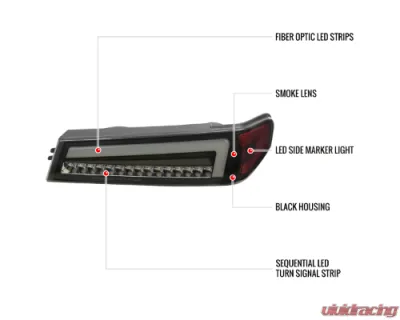 Spec-D Full LED Bumper Corner Signal Lights (Matte Black Housing/Smoked Lens) Chevrolet | GMC | Isuzu 2004-2012 - 2LC-COL04SMLED-RS