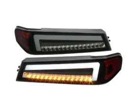 Spec-D Parking Lights Led Sequential Switchback Turn Signal Black Housing Smoked Lens Chevrolet Colorado 2004-2012