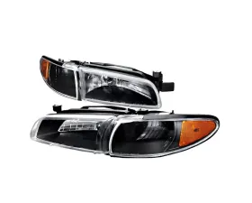 Spec-D Crystal Housing Headlights Black Pontiac Grand Prix 1997-2003
