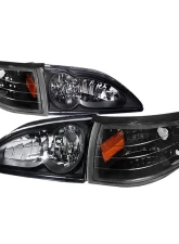 Spec-D Combo Black Housing Headlight with Corner Light Ford Mustang 1994-1998                                     - 2LCLH-MST94JM-RS - Image 10