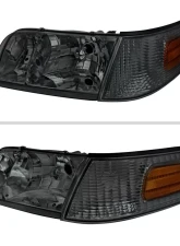 Spec-D Smoke Euro Headlight with Corner Ford Crown Victoria 1998-2011                                     - 2LCLH-VIC98G-EU - Image 2