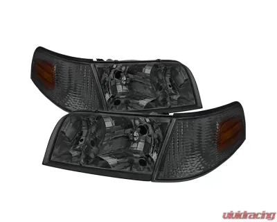 Spec-D Smoke Euro Headlight with Corner Ford Crown Victoria 1998-2011 - 2LCLH-VIC98G-EU