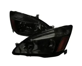 Spec-D Euro Headlight Smoked Lens Chrome Housing Honda Accord 2003-2007